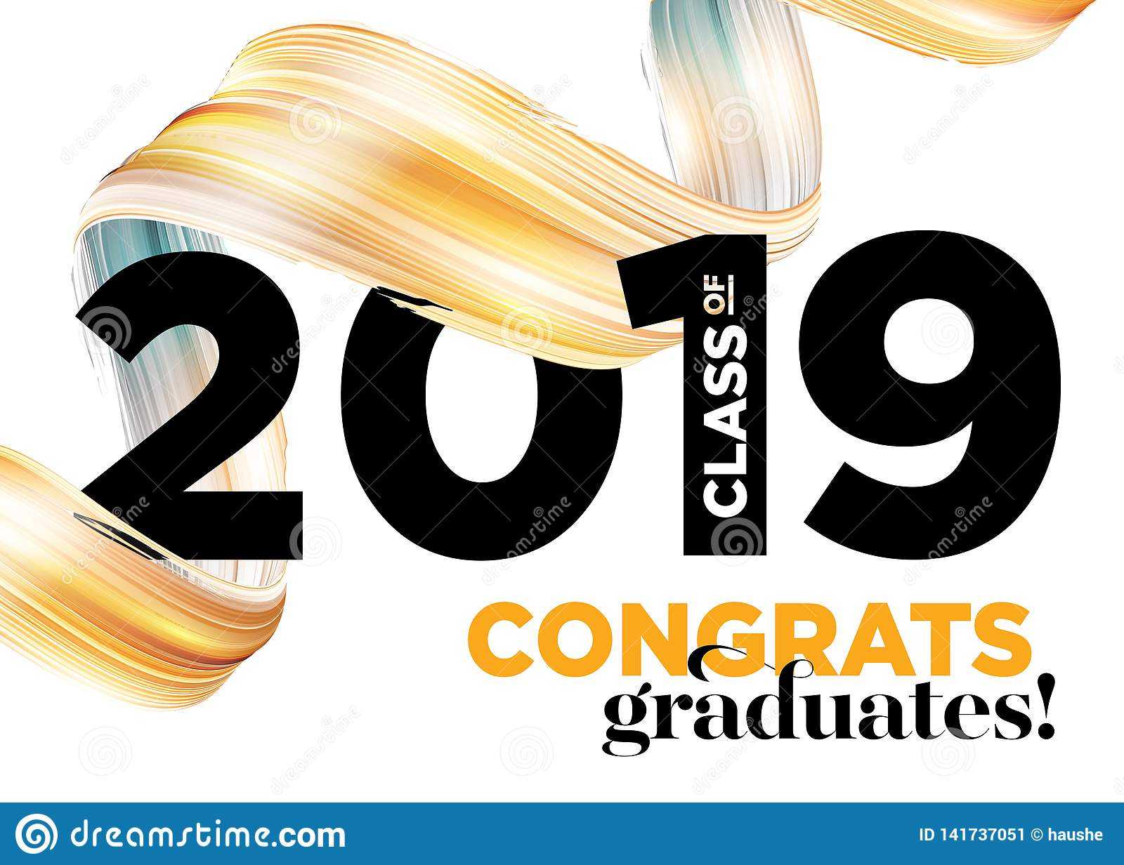 Congratulations Graduates Class Of 2019 Vector Logo Within Graduation Banner Template