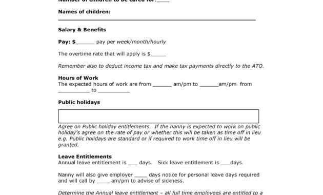 Contract Template For Nanny | Professional Resume Cv Maker pertaining to Nanny Contract Template Word