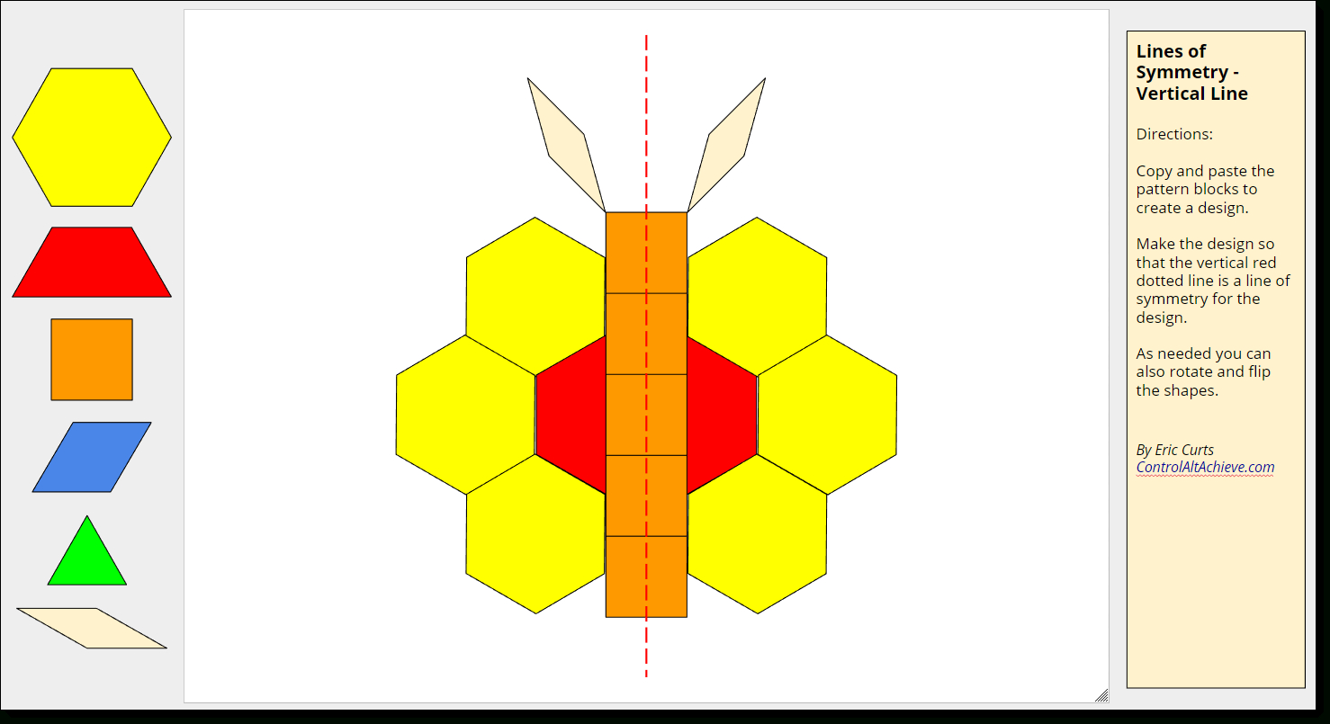 Control Alt Achieve: Pattern Block Templates And Activities Throughout Blank Pattern Block Templates