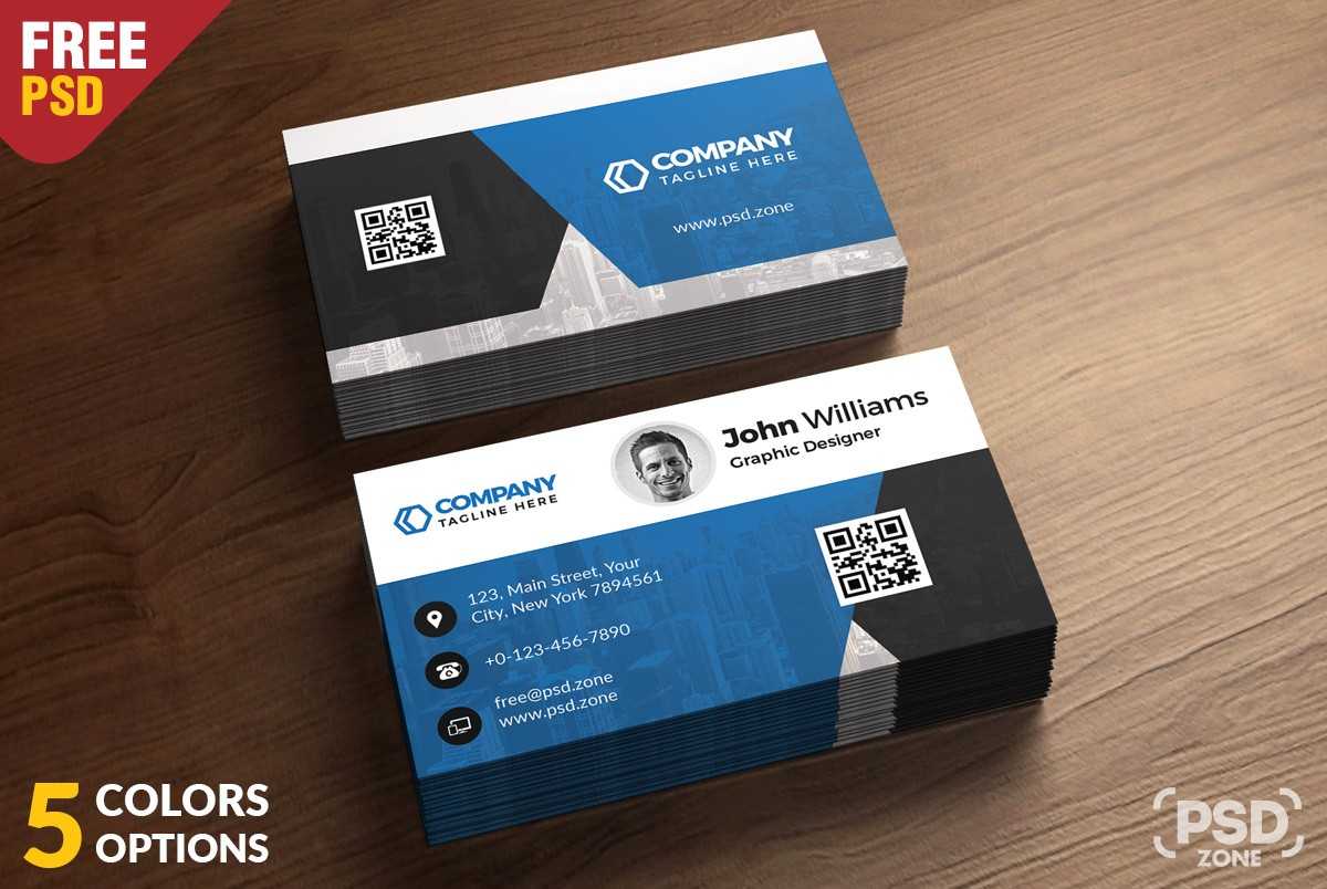 Corporate Business Card Free Psd Template – Download Psd Intended For Calling Card Psd Template