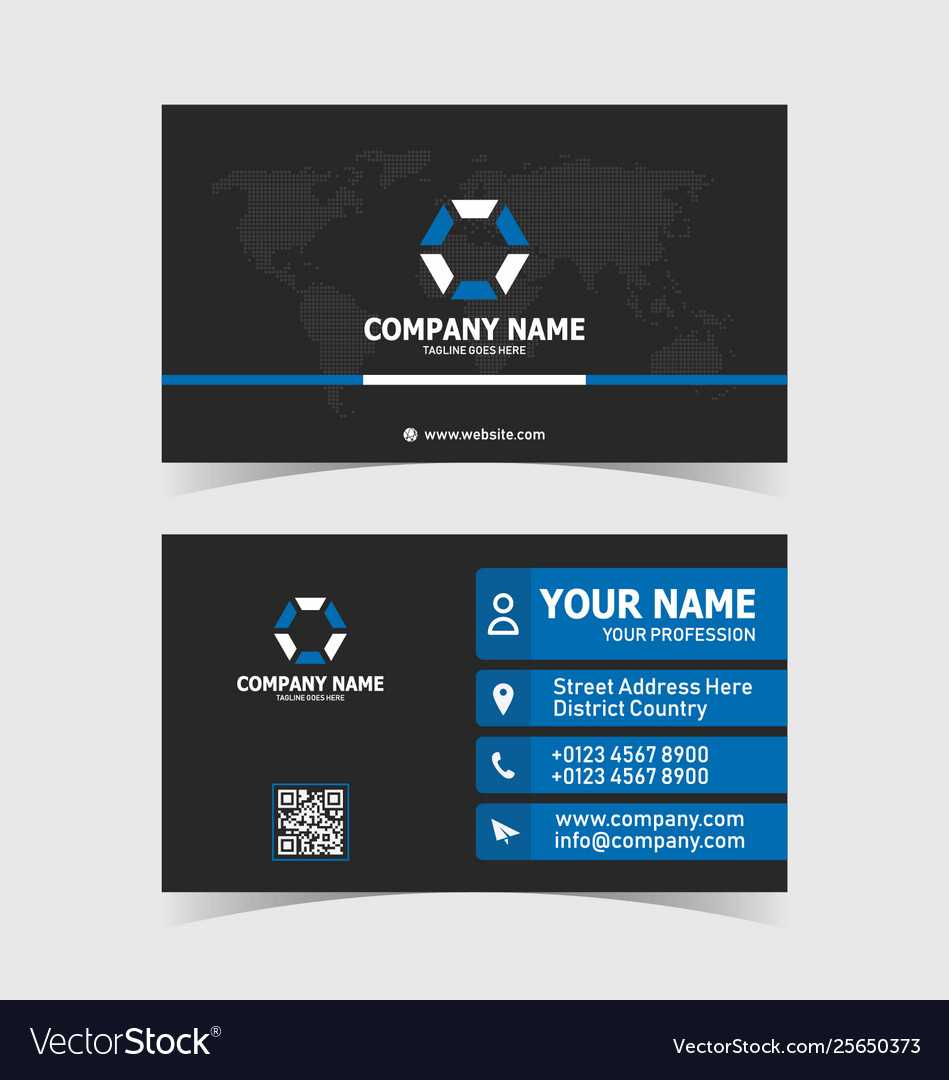 Corporate Business Card Print Template With World In Free Template Business Cards To Print