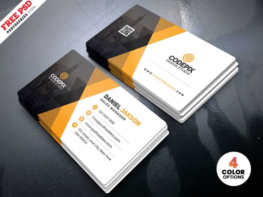 Corporate Business Card Template Psd – Free Download For Photoshop Cs6 Business Card Template