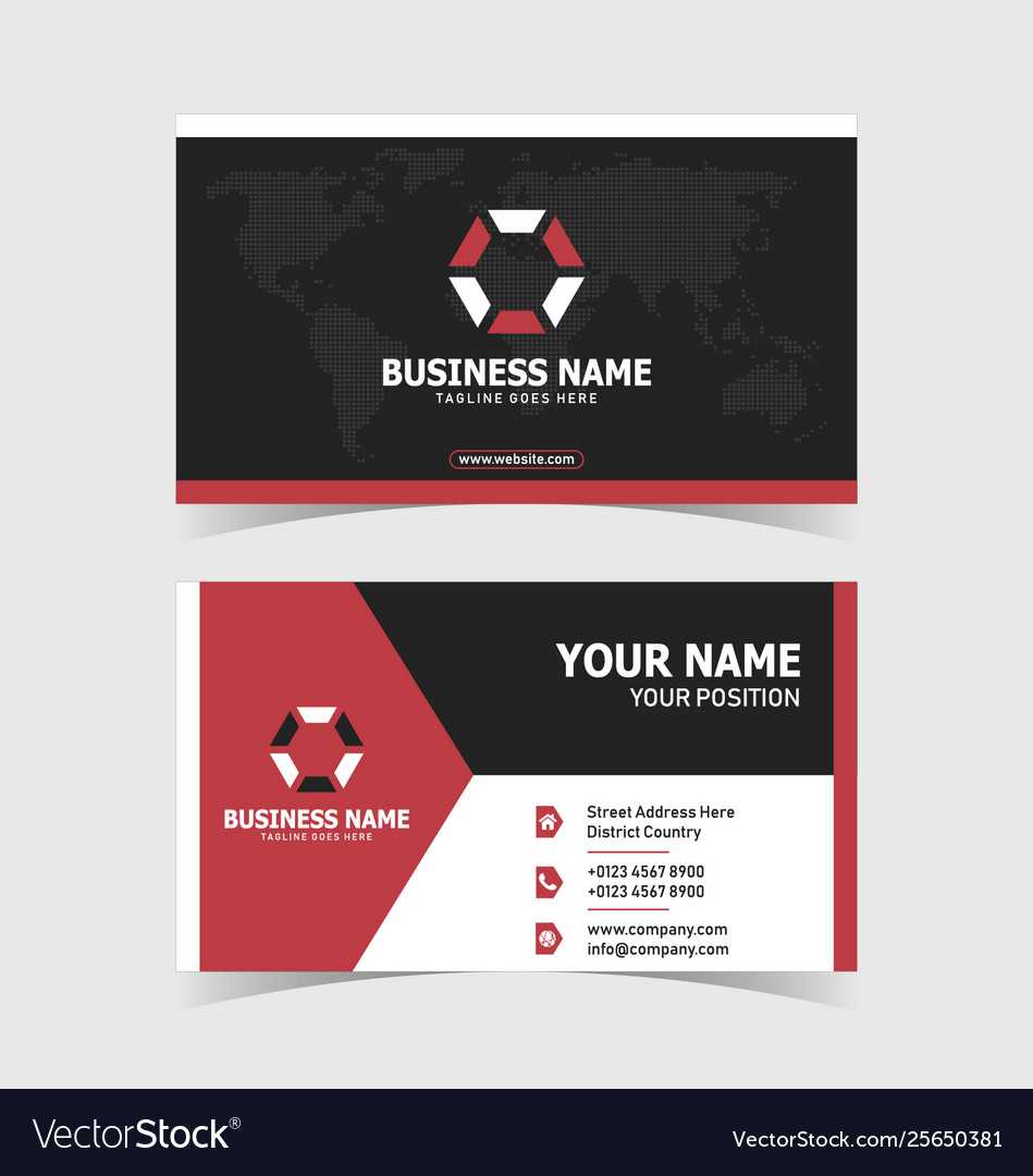 Corporate Double Sided Business Card Template Regarding Double Sided Business Card Template Illustrator