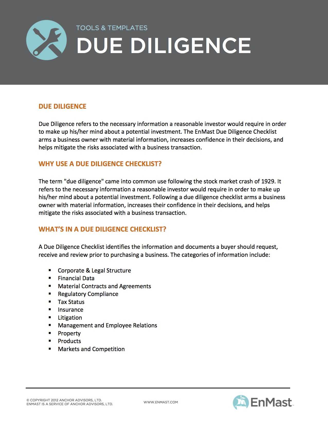 Corporate Due Diligence Checklist – Zohre.horizonconsulting.co Intended For Vendor Due Diligence Report Template