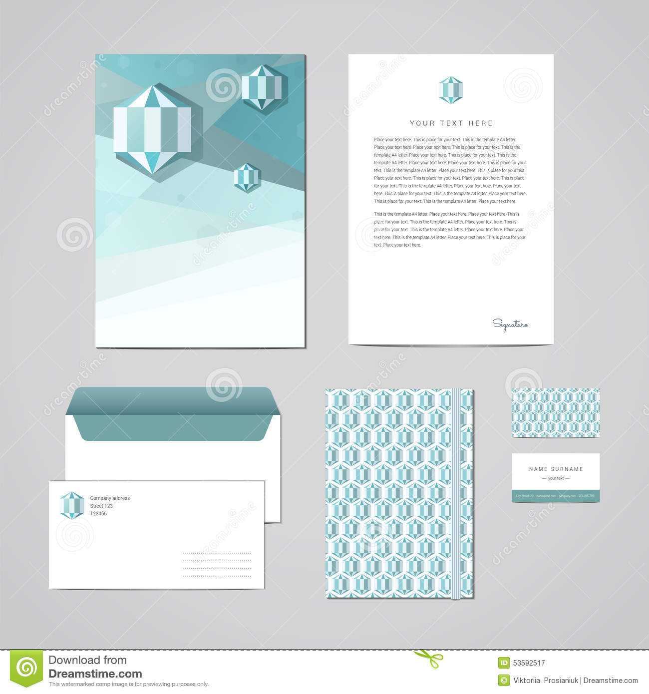Corporate Identity Design Template. Documentation For In Business Card Letterhead Envelope Template