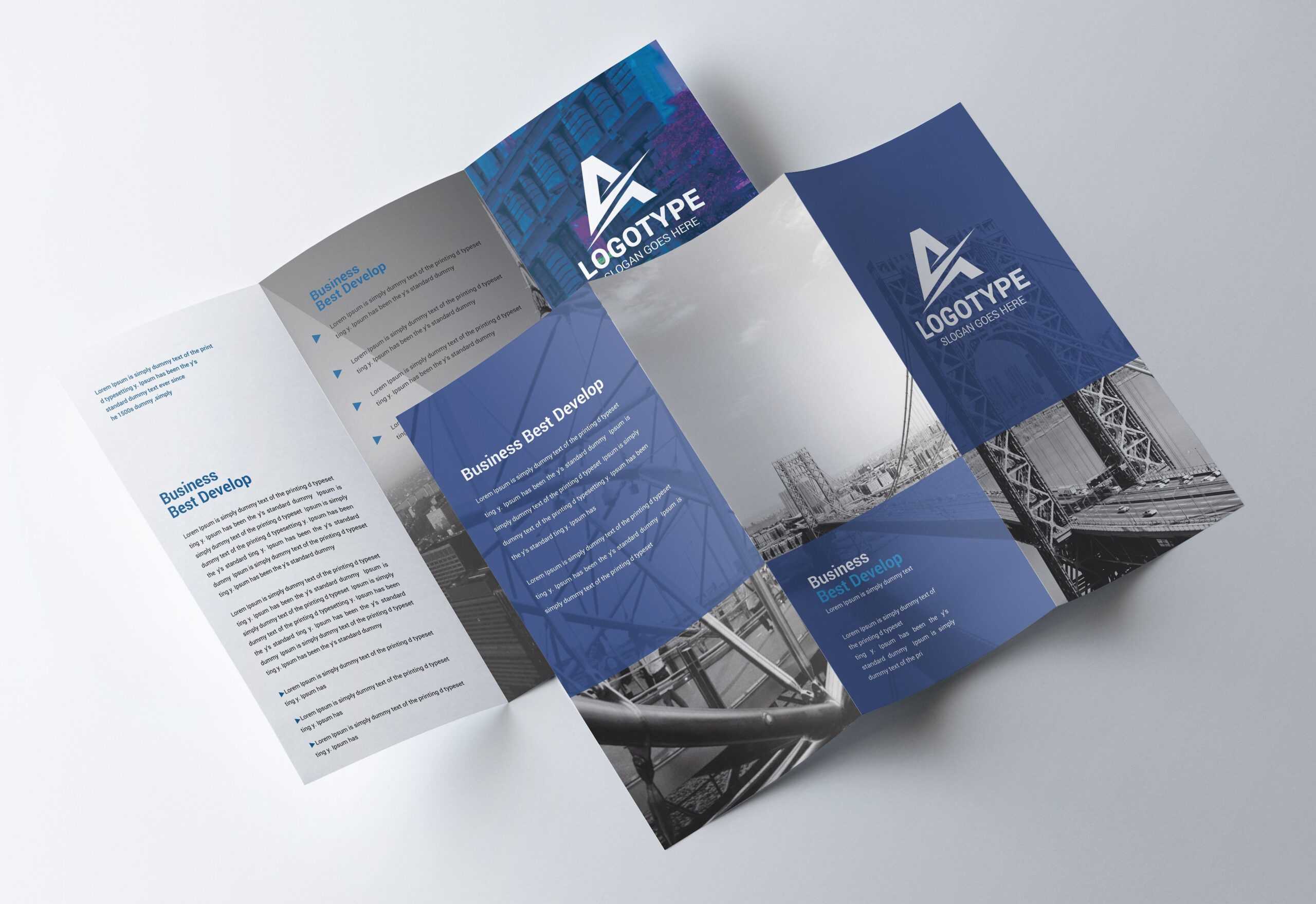 Corporate Tri Fold Brochure – Psd Template – Free Psd Flyer Throughout Brochure 3 Fold Template Psd