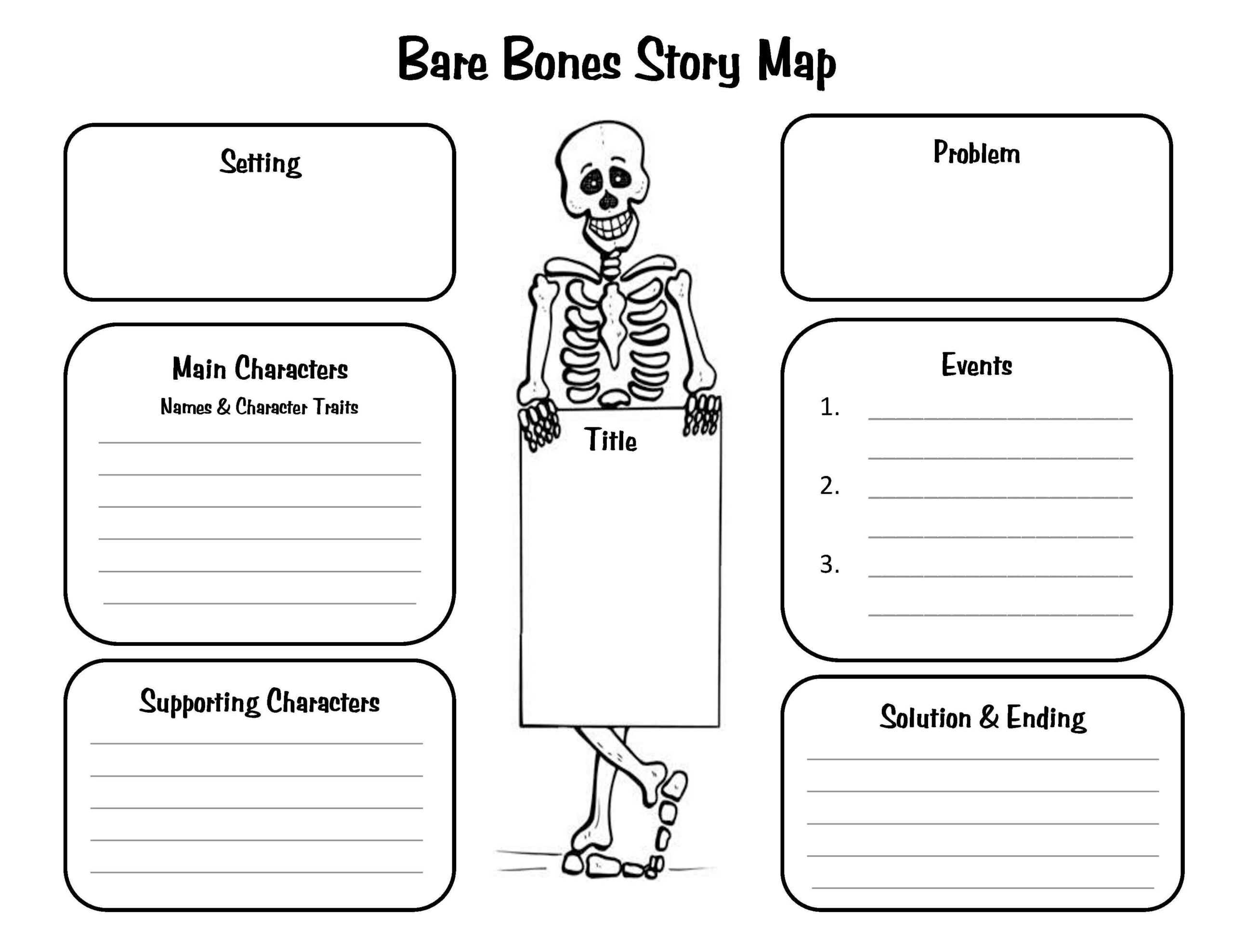 Crafty Symmetric Skeletons | Scholastic For Story Skeleton Book Report Template