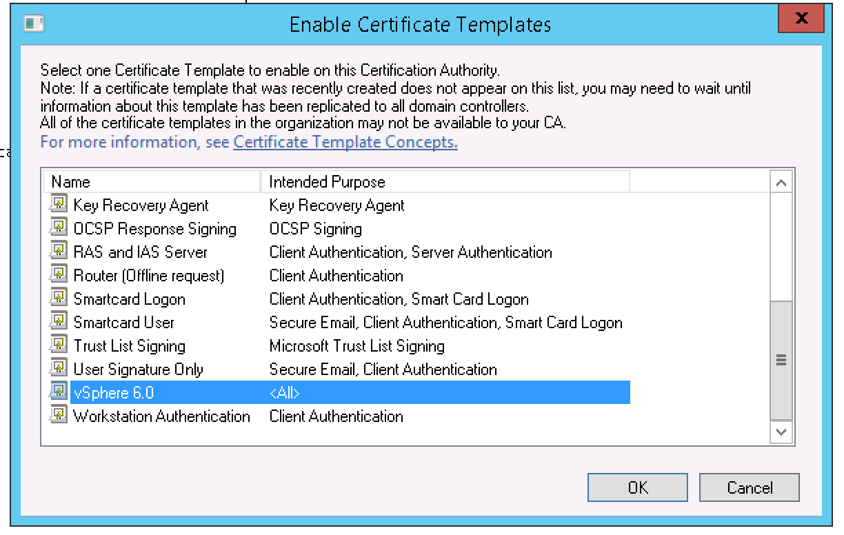 Creating A Vsphere 6 Certificate Template In Active Pertaining To Workstation Authentication Certificate Template