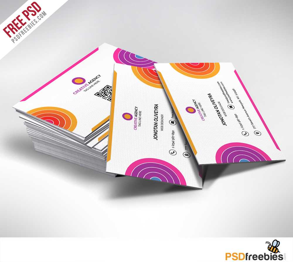 Creative And Colorful Business Card Free Psd | Psdfreebies Pertaining To Creative Business Card Templates Psd
