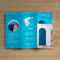 Creative Blue Greece Travel Trifold Brochure Idea Throughout Island Brochure Template