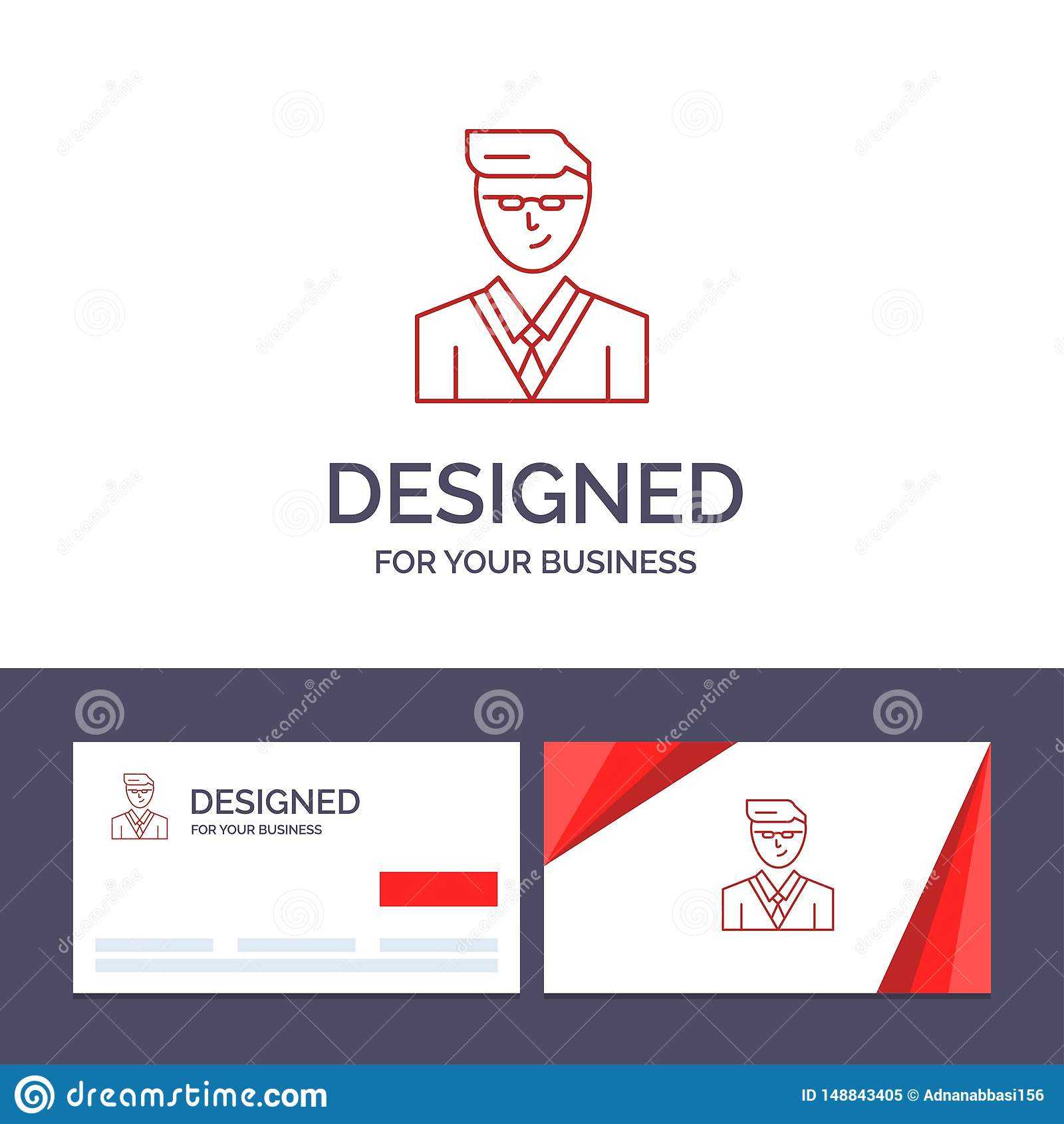 Creative Business Card And Logo Template Man, User, Manager In Student Business Card Template