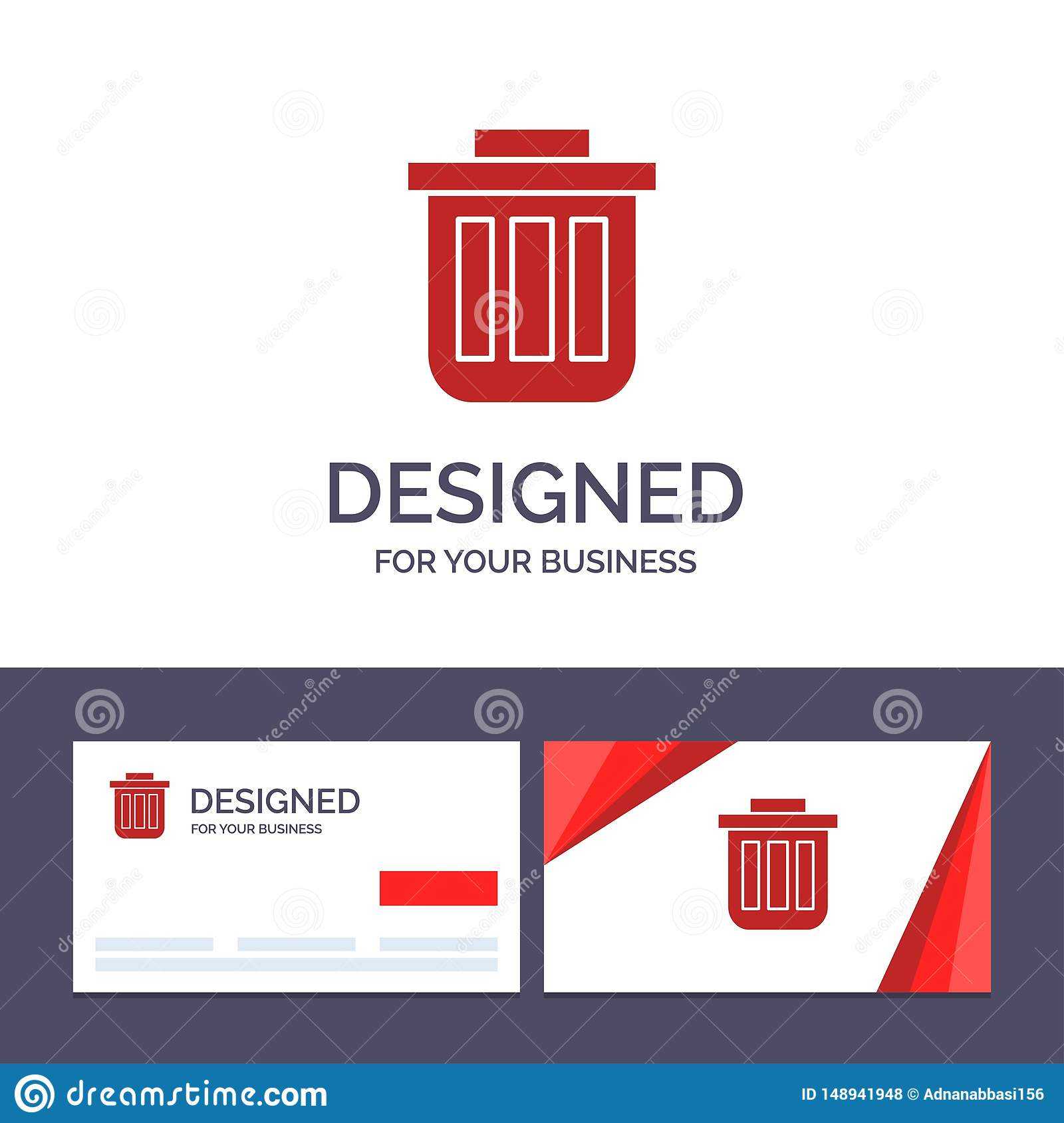 Creative Business Card And Logo Template Trash, Basket, Bin Within Bin Card Template