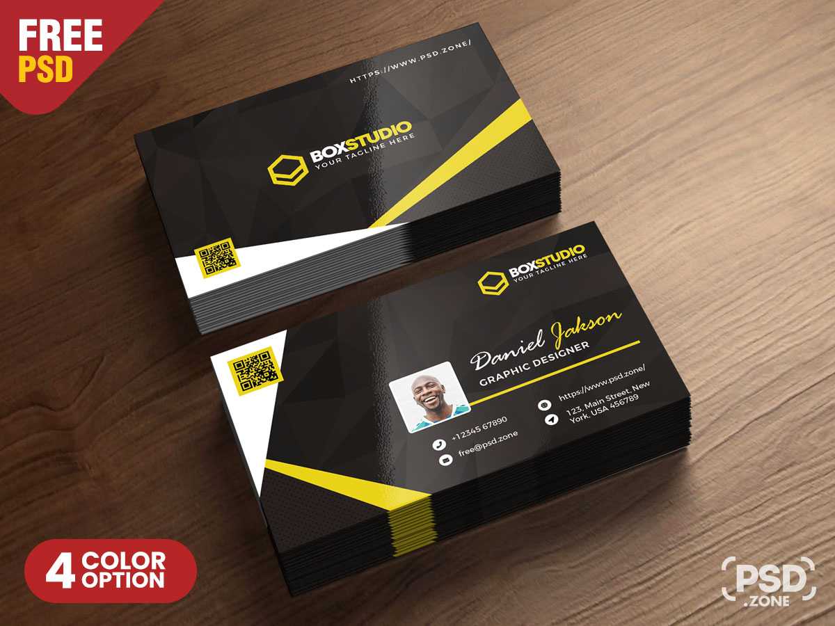 Creative Business Card Template Psd – Psd Zone Regarding Psd Name Card Template