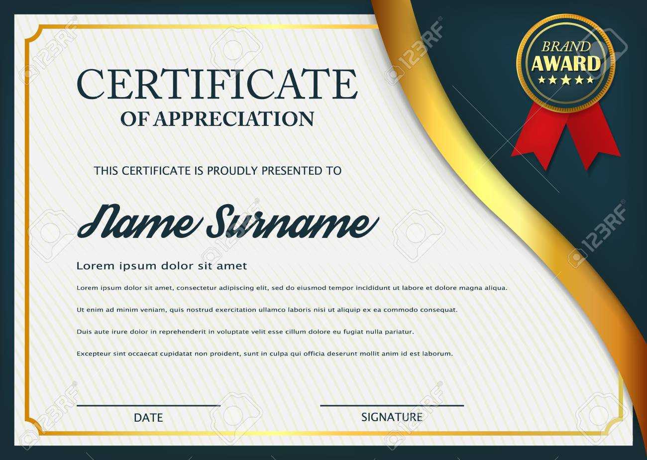 Creative Certificate Of Appreciation Award Template. Certificate.. Intended For Professional Award Certificate Template