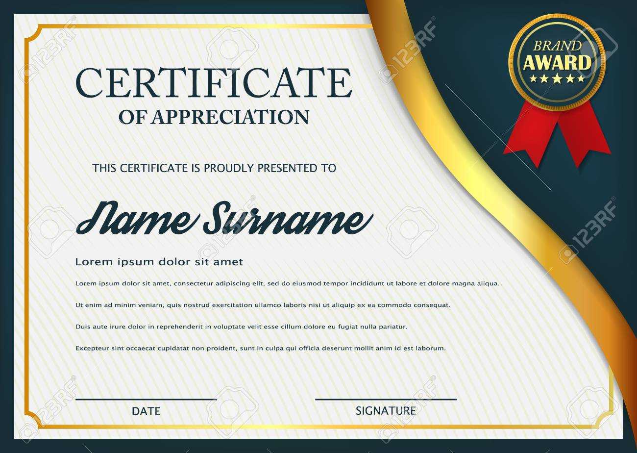 Creative Certificate Of Appreciation Award Template. Certificate.. Pertaining To Template For Certificate Of Award