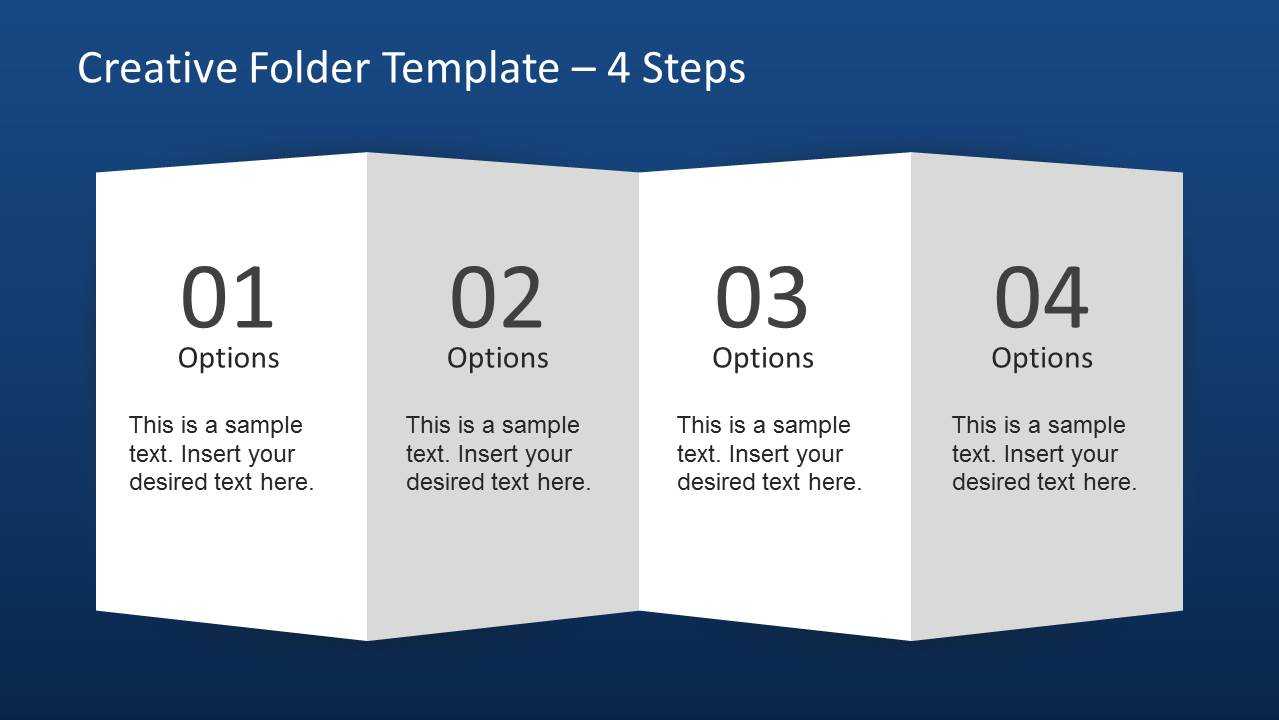 Creative Folder Paper With 4 Fold Brochure – Slidemodel In Quad Fold Brochure Template