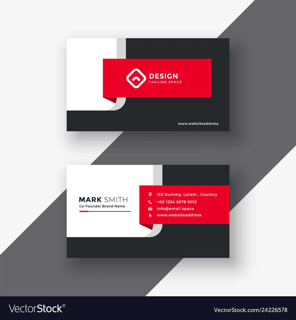 Creative Red Professional Business Card Template Within Professional Business Card Templates Free Download