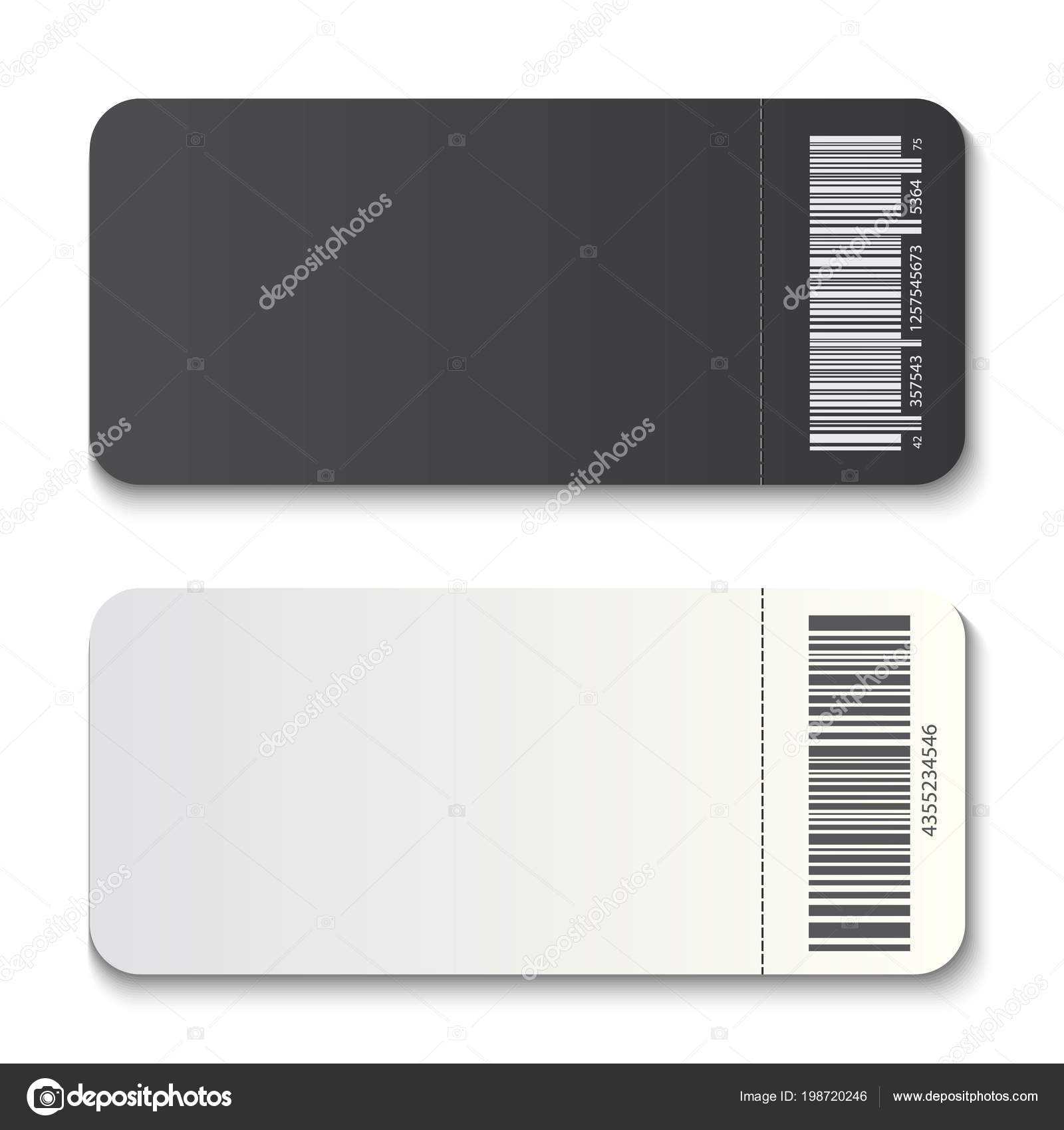 Creative Vector Illustration Of Empty Ticket Template Mockup Intended For Blank Train Ticket Template