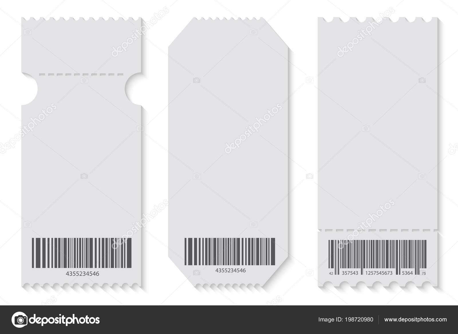 Creative Vector Illustration Of Empty Ticket Template Mockup Throughout Blank Train Ticket Template