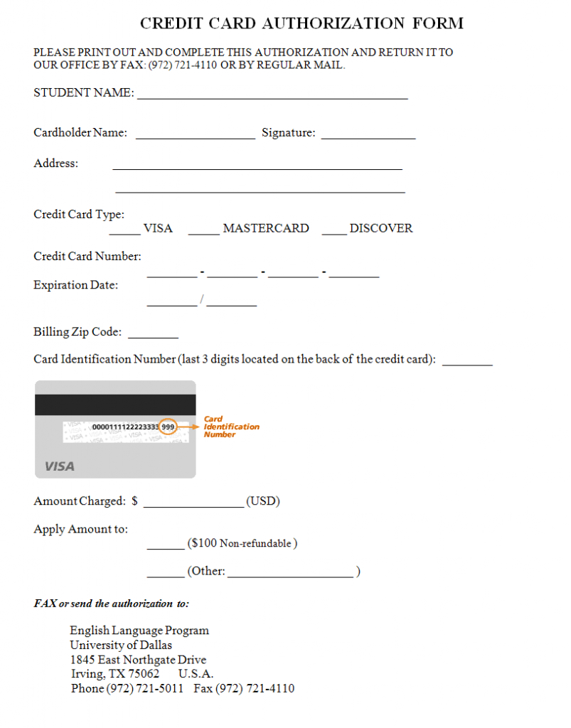 Credit Card Information Template – Zohre.horizonconsulting.co Pertaining To Authorization To Charge Credit Card Template