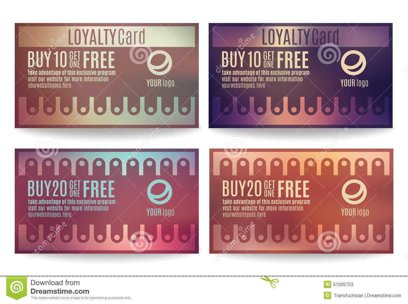 Customer Loyalty Card Templates Stock Vector – Illustration In Loyalty Card Design Template