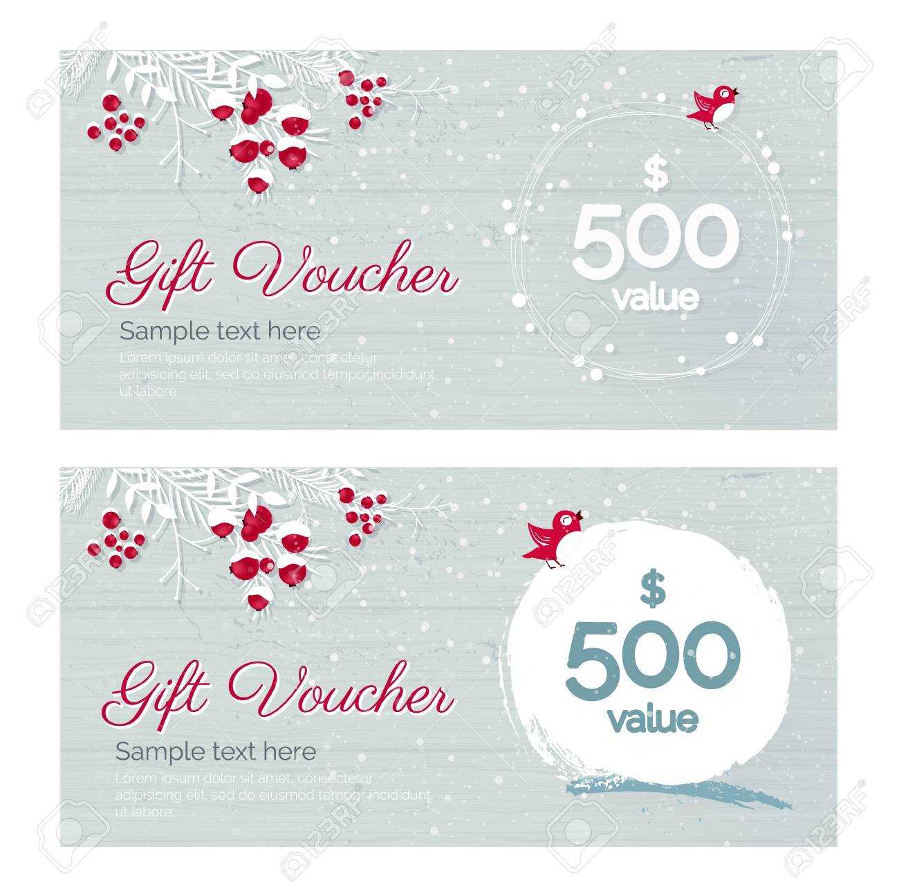 Cute Hand Drawn Christmas Gift Voucher Coupon Discount. Gift.. Regarding Merry Christmas Gift Certificate Templates