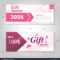Cute Pink Gift Voucher Template Layout | Royalty Free Stock Inside Pink Gift Certificate Template