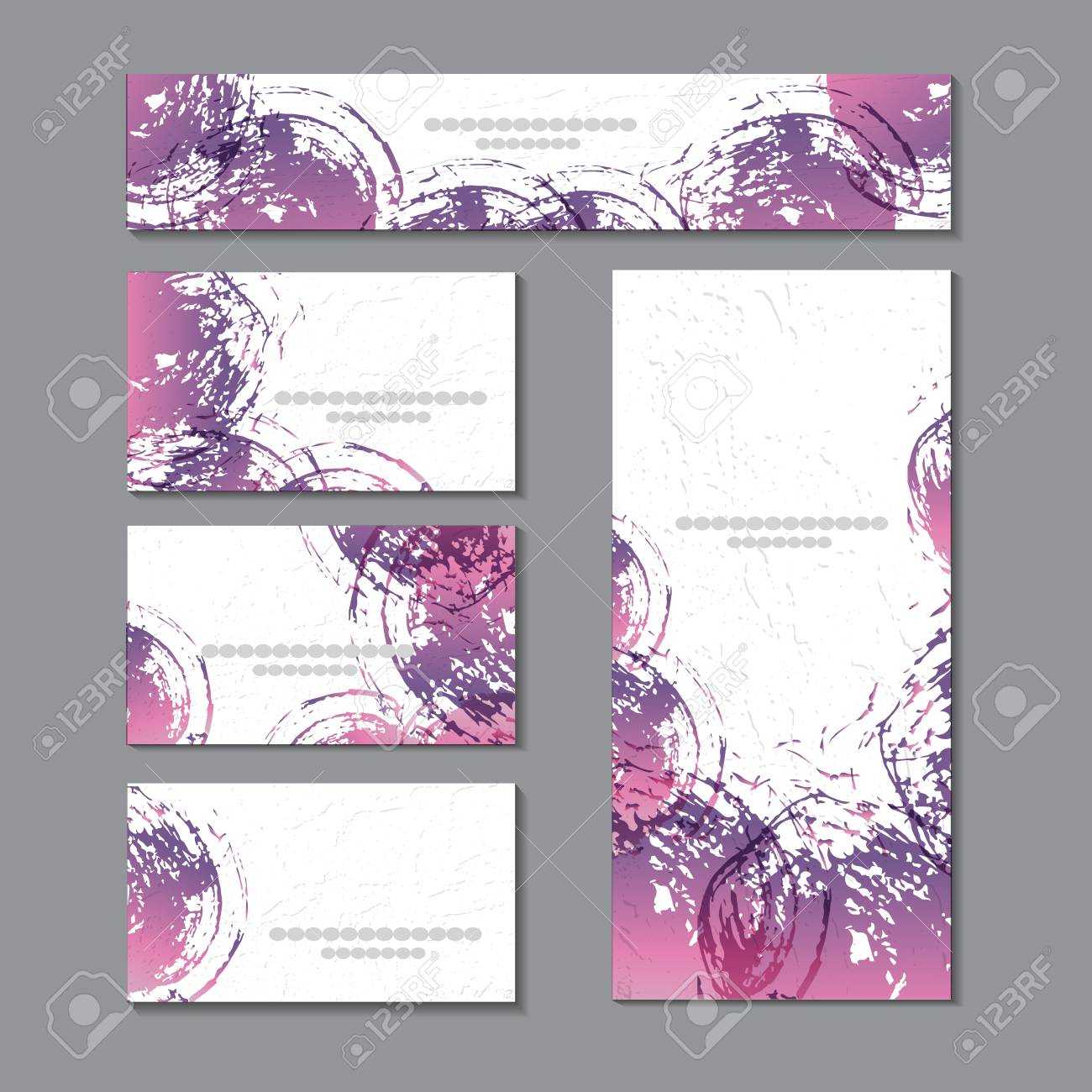 Cute Templates With Abstract Graphics.for Romance And Design,.. In Advertising Cards Templates