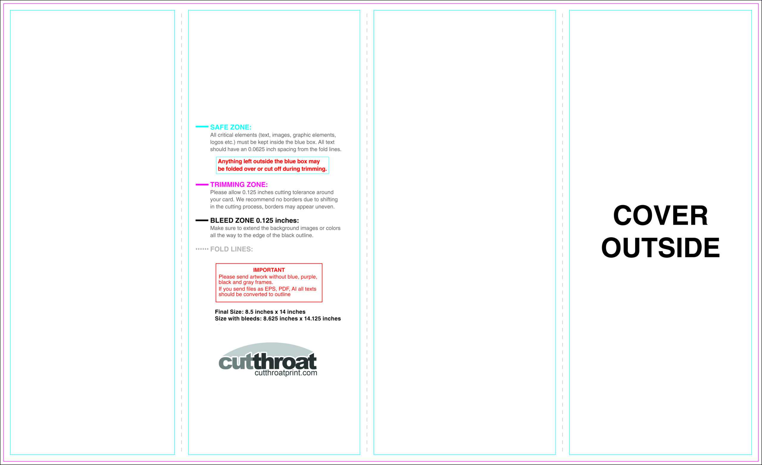 Cutthroat Printcustom Brochure Printing With Gate Fold Brochure Template