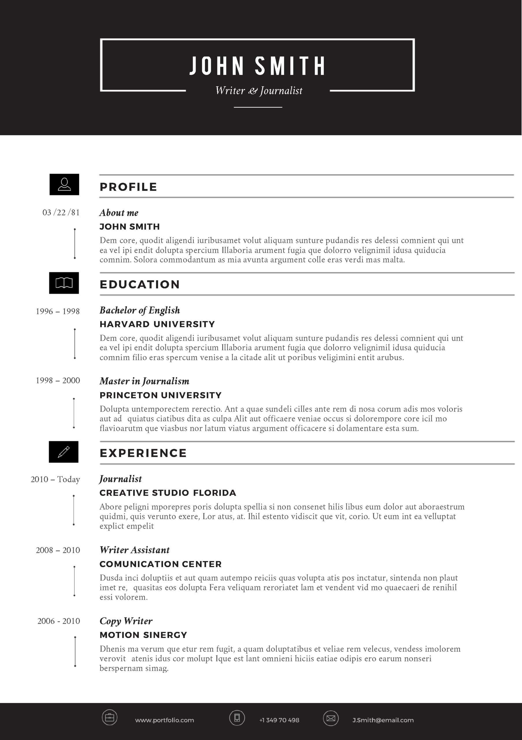 Cvfolio Best 10 Resume Templates For Microsoft Word Inside Microsoft Word Resumes Templates