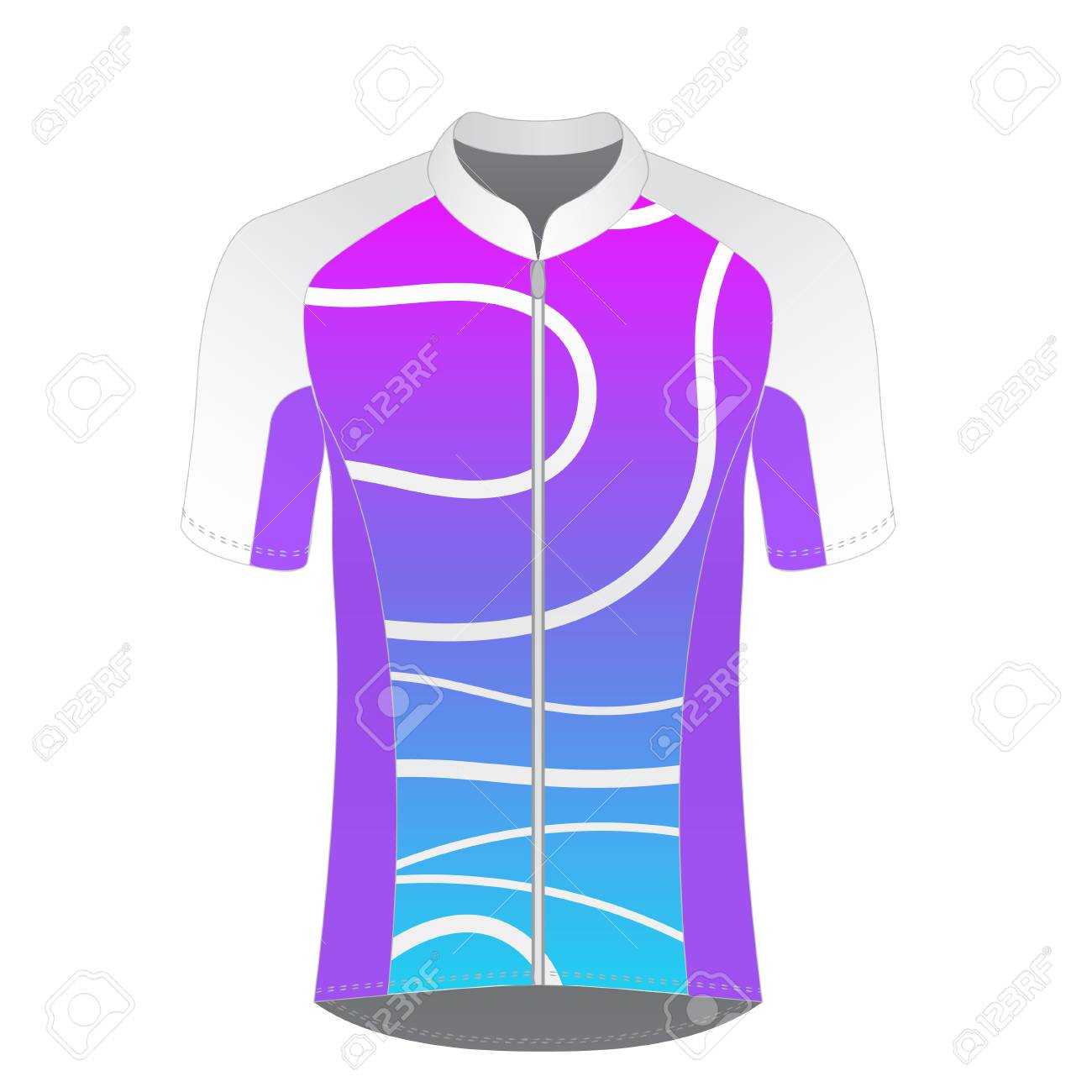Cycling Jersey Mockup. T Shirt Sport Design Template. Road Racing.. Regarding Blank Cycling Jersey Template