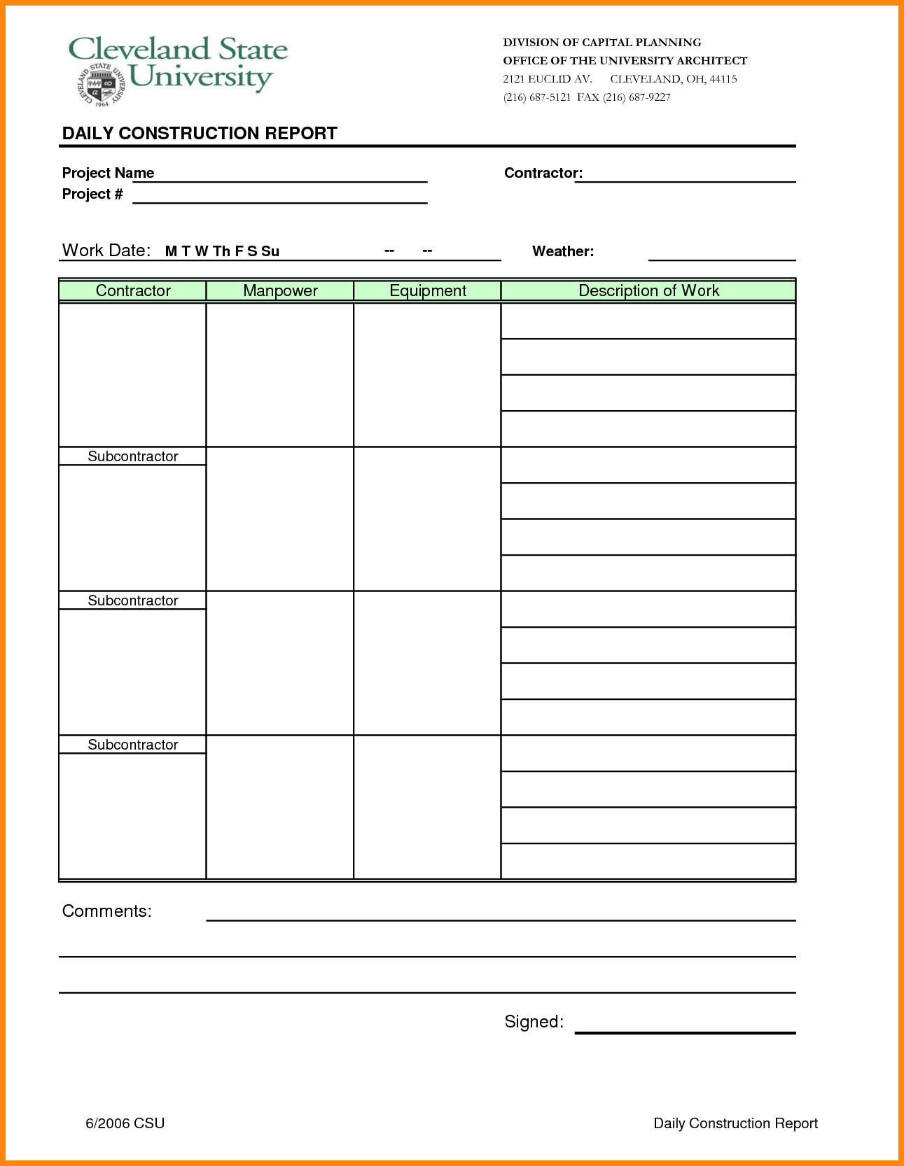 Daily Report Template Excel Unique Free Construction Daily Regarding Free Construction Daily Report Template