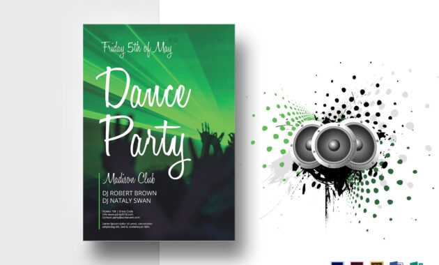 Dance Party Flyer Template within Dance Flyer Template Word