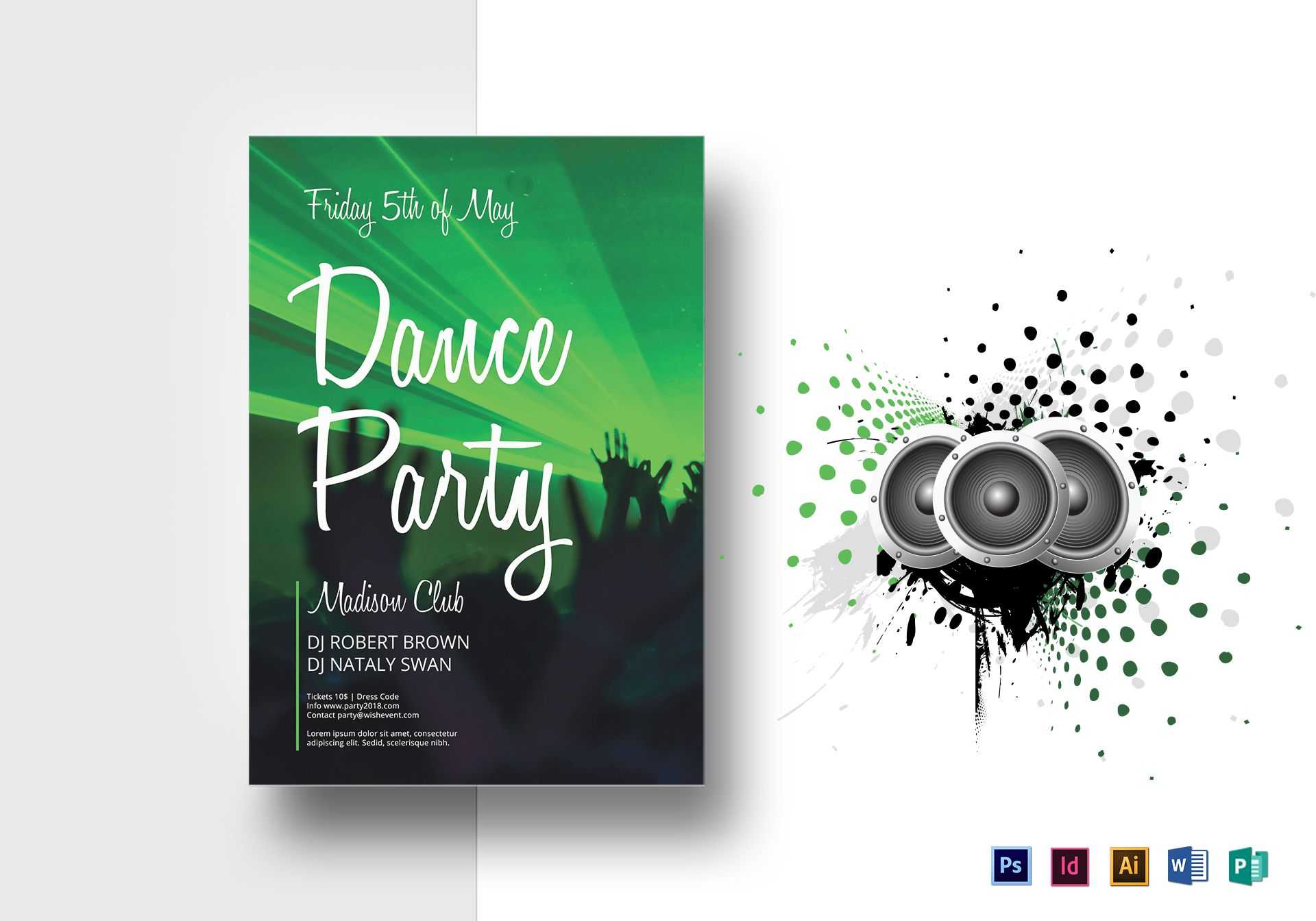 Dance Party Flyer Template Within Dance Flyer Template Word