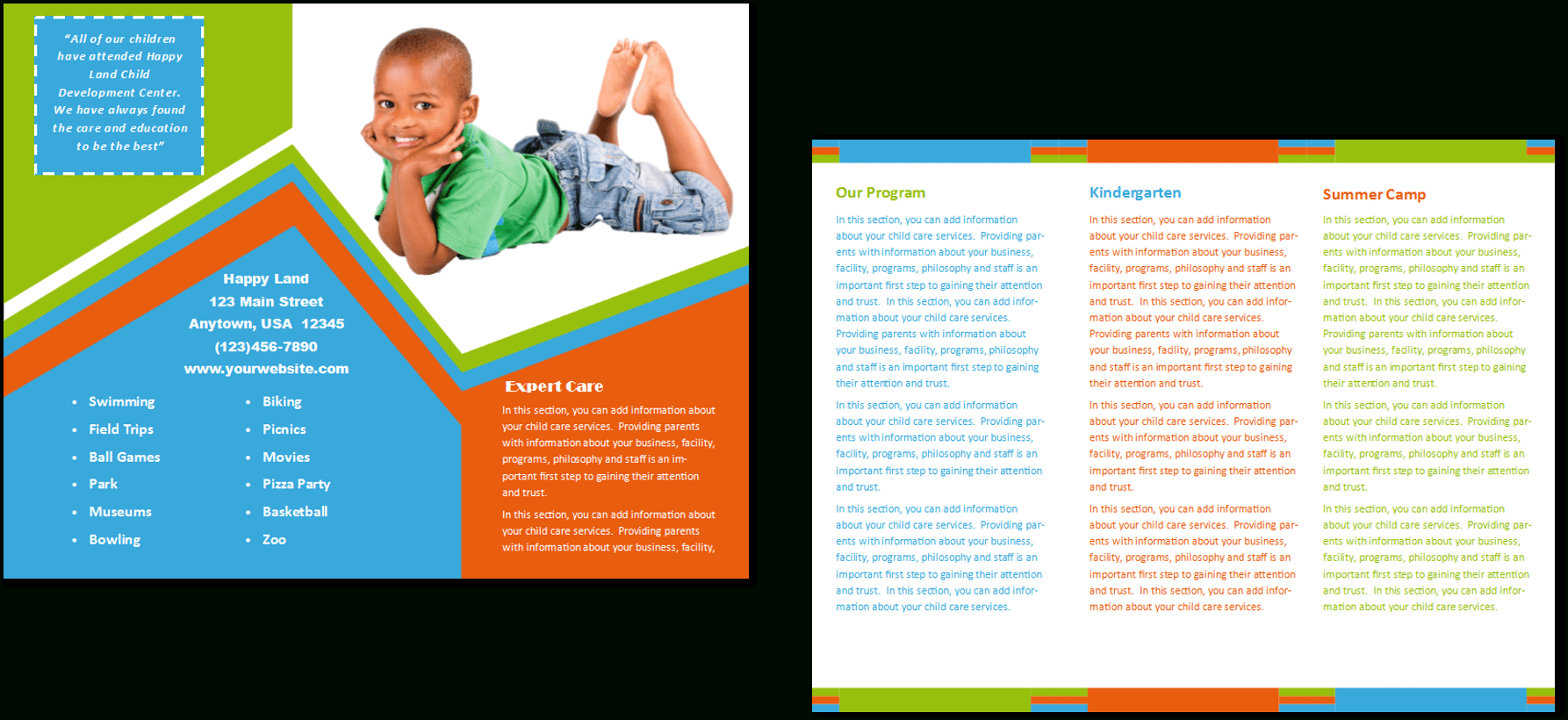 Day Care Brochure – Zohre.horizonconsulting.co With Regard To Daycare Brochure Template