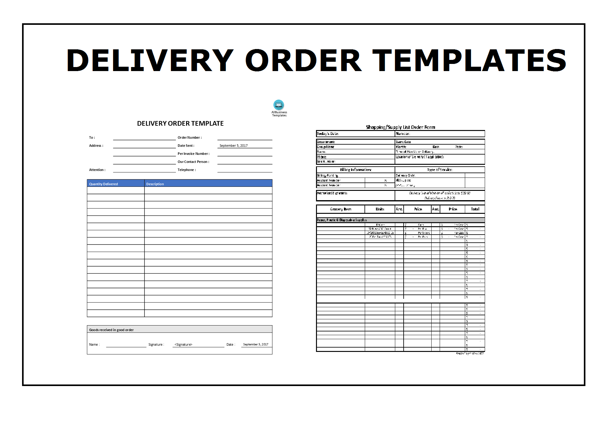 Delivery Order Template | Topics About Business Forms In Proof Of Delivery Template Word