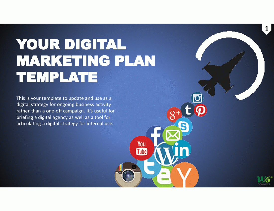 Digital Marketing Plan 2019 (Powerpoint) For Strategy Document Template Powerpoint