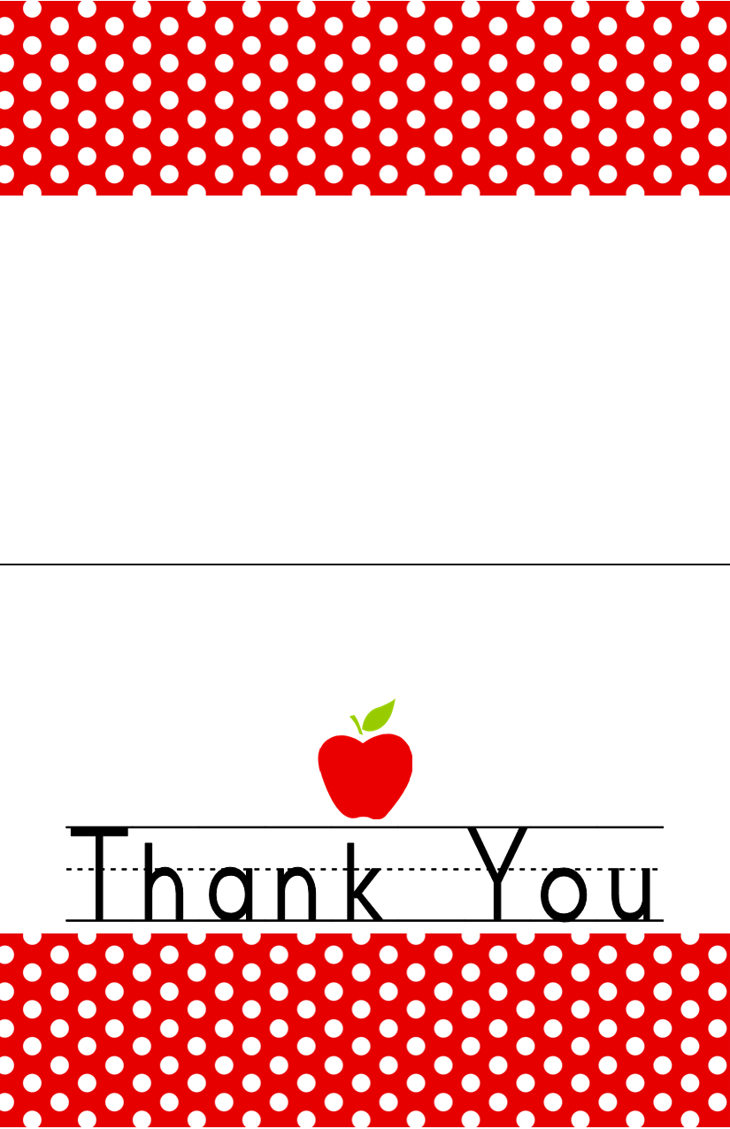 Dimple Prints: Free Printableend Of The Year Thank You Intended For Thank You Card For Teacher Template