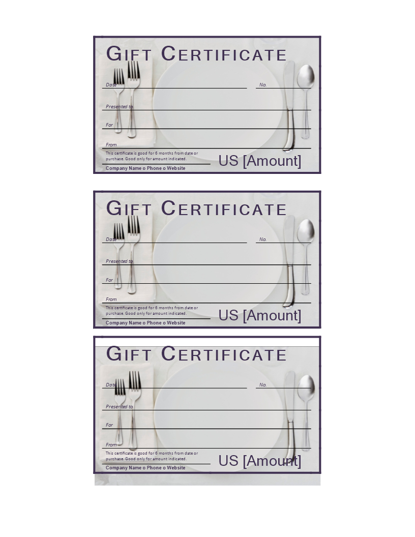 Dinner Gift Certificate | Templates At Allbusinesstemplates In Dinner Certificate Template Free