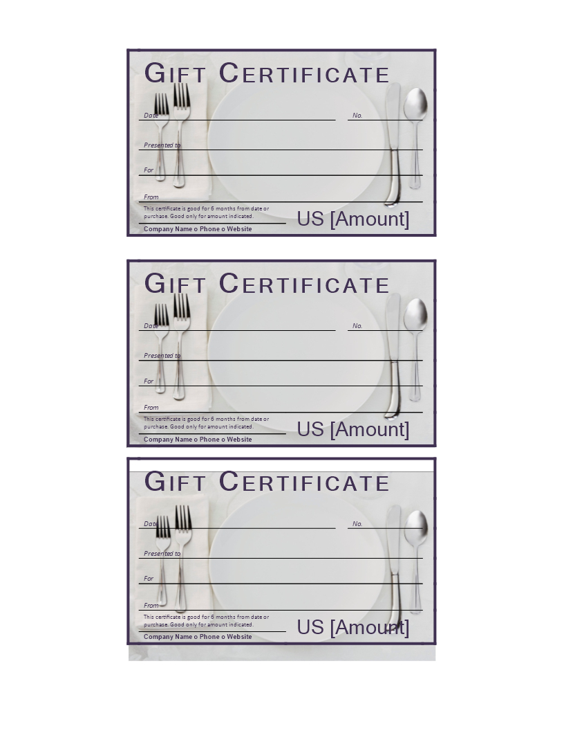 Dinner Gift Certificate | Templates At Allbusinesstemplates Pertaining To Restaurant Gift Certificate Template
