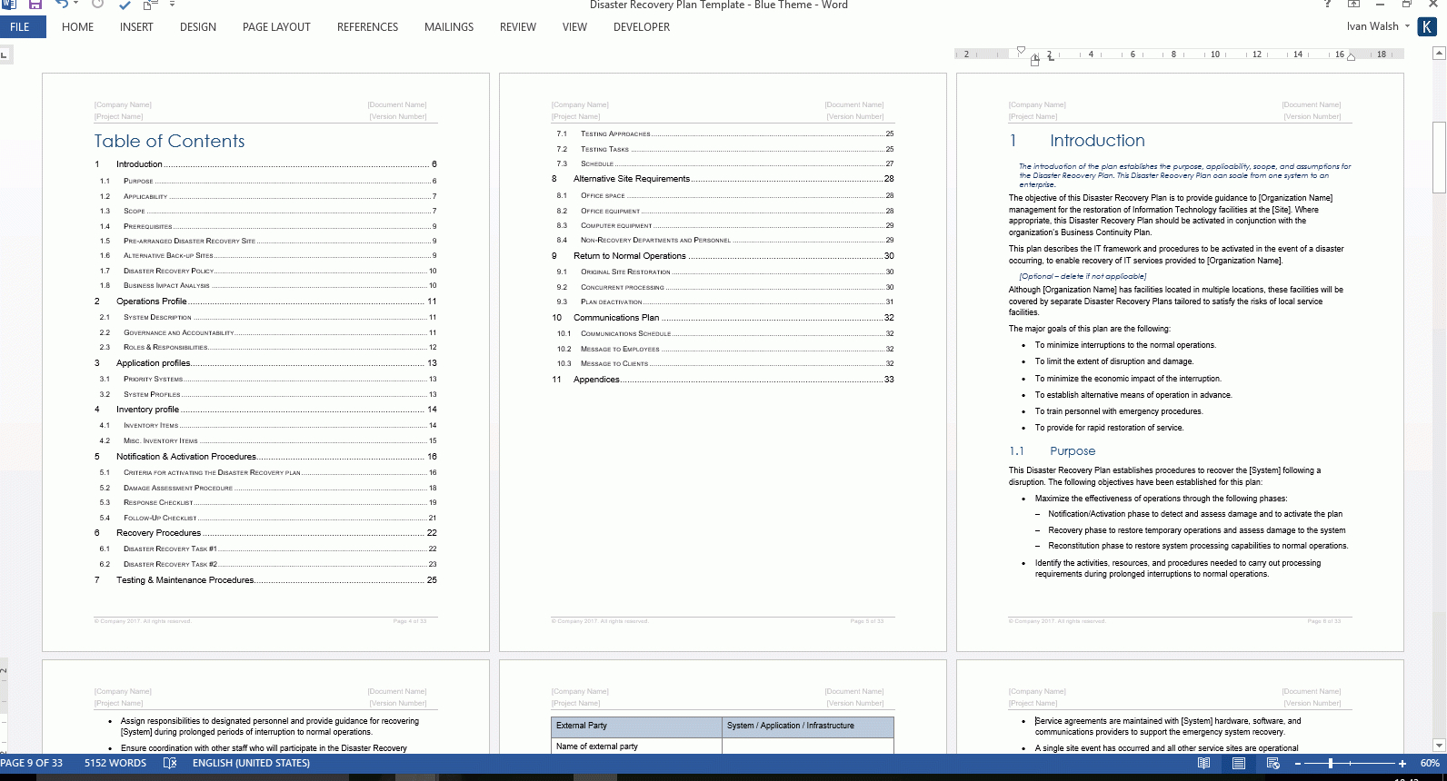 Disaster Recovery Plan Template (Ms Word+Excel) – Templates With Regard To Dr Test Report Template