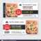 Discount Gift Voucher Fast Food Template Design. Pizza Set Throughout Pizza Gift Certificate Template
