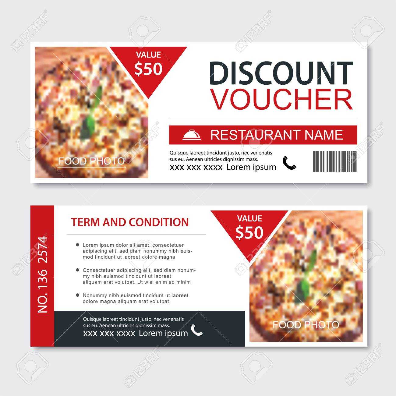 Discount Gift Voucher Fast Food Template Design. Pizza Set. Use.. For Pizza Gift Certificate Template