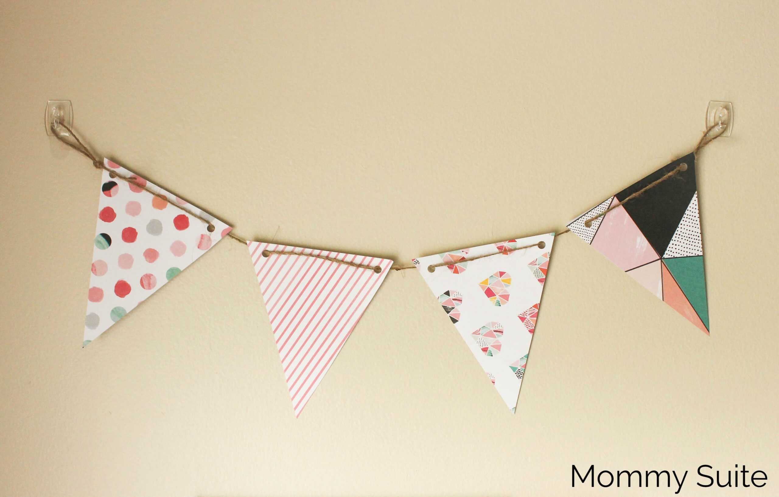 Diy Paper Pennant Banner (W/ Free Template) – Mommy Suite Intended For Homemade Banner Template