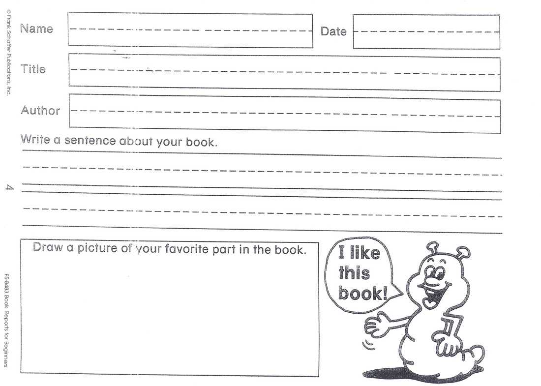 Do Book Reports 1St Grade - Assigning A Book Report In 1St Within 1St Grade Book Report Template