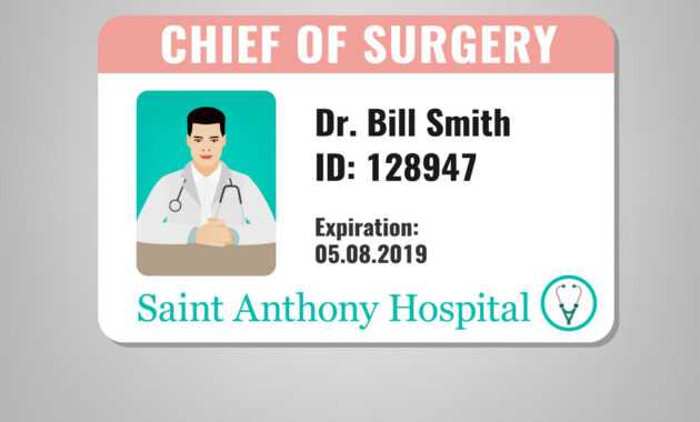 Doctor Id Card with Doctor Id Card Template