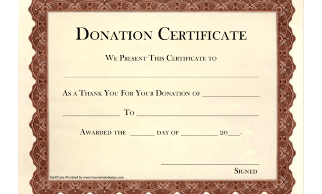 Donation Certificate Templates - Mahre.horizonconsulting.co throughout Donation Certificate Template