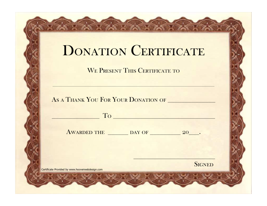 Donation Certificate Templates - Mahre.horizonconsulting.co Throughout Donation Certificate Template