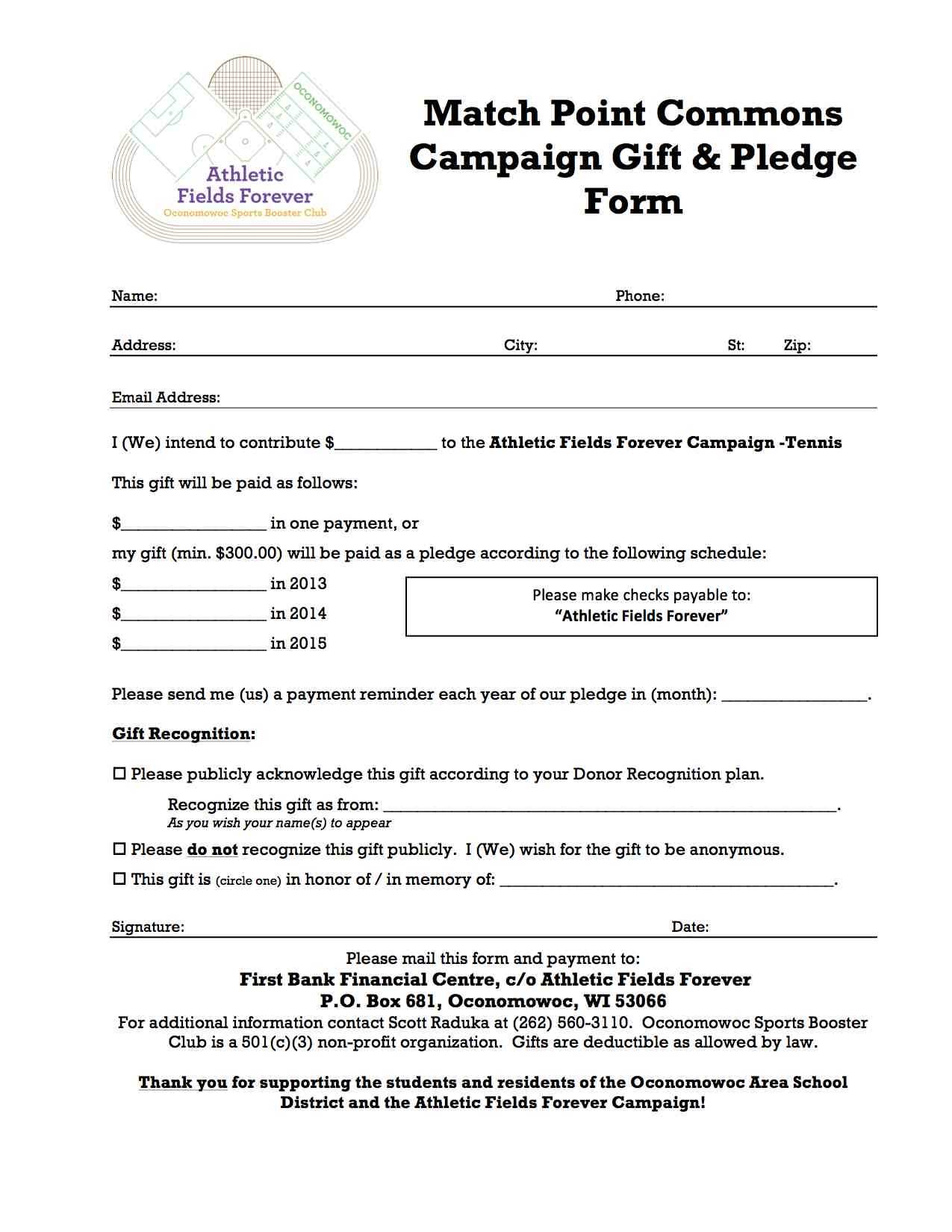 Donation Pledge Form Templates – Mahre.horizonconsulting.co For Free Pledge Card Template
