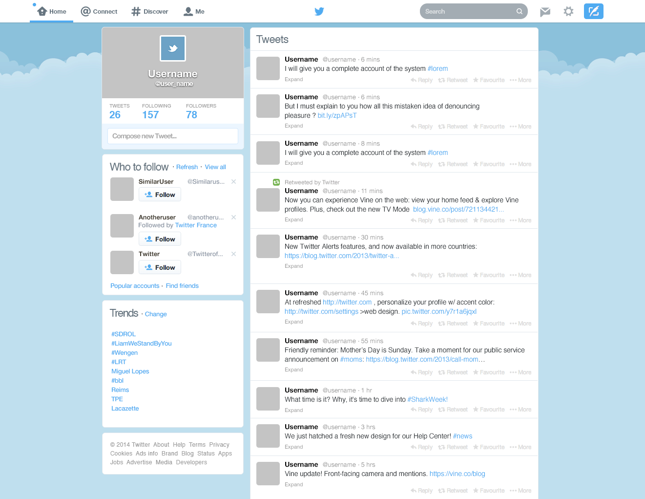 Download Free Twitter Template Psd – Download Psd Throughout Blank Twitter Profile Template